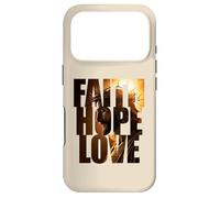 Faith Hope & Love - Jesus Christ Christian Faith Color Text Coque pour iPhone 17 Pro