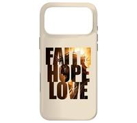 Faith Hope & Love - Jesus Christ Christian Faith Color Text Coque pour iPhone 17 Pro Max