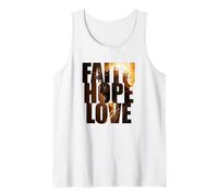 Faith Hope & Love - Jesus Christ Christian Faith Color Text Débardeur