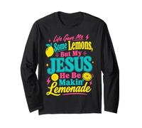 Faith Humour Jésus transforme Les défis de la Vie en Humeur Limonade Manche Longue