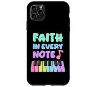 Faith in Every Note Piano Christian Girl Church Musicienne Coque pour iPhone 11 Pro Max