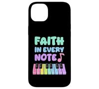 Faith in Every Note Piano Christian Girl Church Musicienne Coque pour iPhone 14 Plus