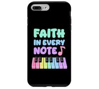 Faith in Every Note Piano Christian Girl Church Musicienne Coque pour iPhone 7 Plus/8 Plus