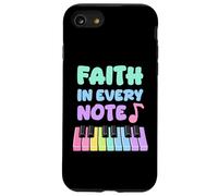 Faith in Every Note Piano Christian Girl Church Musicienne Coque pour iPhone SE (2020) / 7/8