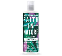 Faith In Nature Après-shampoing de voyage à la lavande et au géranium, nourrissant, végétalien et sans cruauté envers les animaux, sans SLS ni parabènes, pour cheveux normaux à secs
