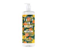 Faith In Nature Après-shampoing naturel pamplemousse et orange de 1 L, tonifiant, végétalien et sans cruauté envers les animaux, sans SLS ni parabènes, pour cheveux normaux à gras