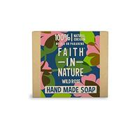 Faith In Nature Barre de savon pour les mains à la rose sauvage, restaurant, végétalien et sans cruauté envers les animaux, sans SLS ni parabènes, 100 g