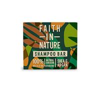 Faith In Nature Barre de shampooing naturelle au karité et à l'argan, nourrissante, végétalienne et sans cruauté envers les animaux, sans SLS ni parabènes, pour cheveux secs à très secs, 85 g