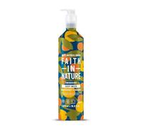 Faith In Nature Flacon de gel douche énergisant en métal de 500 ml au pamplemousse naturel et à l'orange, végétalien et sans cruauté envers les animaux, sans SLS ni parabènes