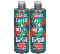 FAITH® IN NATURE Gel Douche & Bain à l'Aloe Vera 2x400 ml