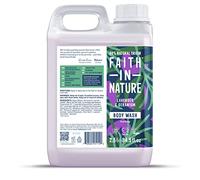 Faith In Nature Gel douche lavande, géranium, nourrissant, végétalien et sans cruauté, sans SLS ni parabènes, 2,5 l