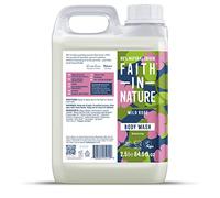 Faith In Nature Gel douche Wild Rose 2,5 L, transparent