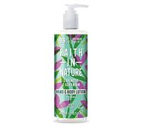 Faith In Nature Lotion naturelle pour les mains et le corps à la lavande et au géranium, relaxante, végétalienne et sans cruauté envers les animaux, sans SLS ni parabènes, 400 ml
