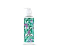 Faith In Nature Lotion naturelle pour les mains et le corps à la lavande et au géranium, relaxante, végétalienne et sans cruauté envers les animaux, sans SLS ni parabènes, 400 ml