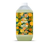 Faith in Nature Naturel Shampoing Pamplemousse et Orange, Revigorant, Végan et Respectueux des Animaux, Sans Parabènes et Sans SLS, Cheveux Normaux à Gras, Recharge 5L