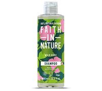 Faith in Nature Naturel Shampoing Réparateur Rose Sauvage, Végan et Respectueux des Animaux, Sans Parabène et Sans Sulfate, Cheveux Normaux à Secs, 400ml
