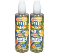 FAITH IN NATURE Savon mains liquide Pamplemousse & Orange Mousse(S) 2x400 ml