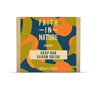 Faith In Nature Savon Solide Naturel à l’Orange pour les Mains, Détoxifiant, Végan et Non Testé sur les Animaux, Sans SLS ni Parabènes, 100 g