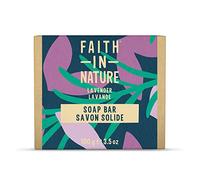 Faith In Nature Savon Solide Naturel à la Lavande pour les Mains, Relaxant, Végan et Non Testé sur les Animaux, Sans SLS ni Parabènes, 100 g