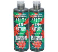 FAITH IN NATURE Shampoing Aloé Vera Shampooing 2x400 ml