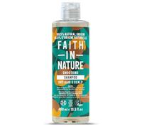 Faith In Nature, Shampooing Naturel au Jojoba Faith In Nature, Lissant, Vegan & Cruelty Free, Sans Parabènes & SLES, Pour Cheveux Normaux à Secs, 400ml