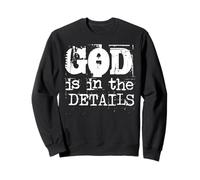 Faith in The Details Citation chrétienne Typographie Vieilli Sweatshirt