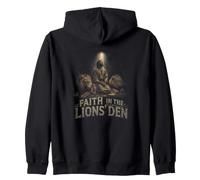 Faith in The Lions Den Daniel Christian Bible Art Sweat à Capuche
