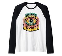 Faith in The Unseen Retro Psychédélique Manche Raglan