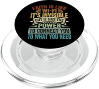 Faith is Like Wi-FI Invisible - It Has The Power to Connect PopSockets PopGrip pour MagSafe