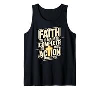 Faith is Made Complete in Action James 2:22 Croix du Christ Débardeur