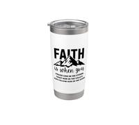 Faith Is When You Praise God in the Storm Faites-lui confiance Gobelet isotherme en acier inoxydable double paroi