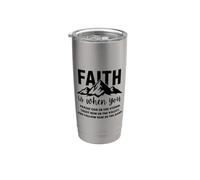 Faith Is When You Praise God in the Storm Faites-lui confiance Gobelet isotherme en acier inoxydable double paroi