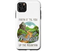 Faith it 'Till You Make it Up The Mountain 2 Cor 5:7 Camping Coque pour iPhone 11 Pro Max