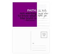 Faith Life Truth Carte postale Art Déco Carte postale pour anniversaire de mariage