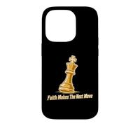 Faith Makes The Next Move Stratégie d'échecs Coque pour iPhone 14 Pro