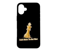 Faith Makes The Next Move Stratégie d'échecs Coque pour iPhone 16 Plus