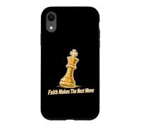 Faith Makes The Next Move Stratégie d'échecs Coque pour iPhone XR