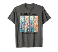 Faith Mama Leving Arrows Dark Floral Cadeau pour Maman chrétienne T-Shirt