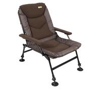 Faith Mistress Chaise de pêche Carpe L - Amorcée et Réglable - Mousse à Haute Densité - Pieds Boueux - Cadre Métallique Solide - Verrou de Jambe - Siège en Polaire