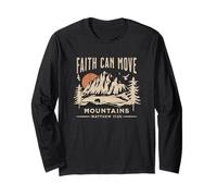 Faith Mountain Chrétienne Spiritual Nature Randonnée Femme Manche Longue