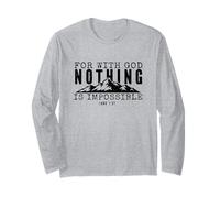 Faith Mountain Citation Rien n'est Impossible Bible chrétienne Manche Longue