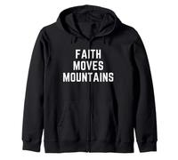 Faith Moves Mountains Christian Apparel Verse Bible Jésus Sweat à Capuche