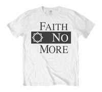 Faith No More - T-Shirt # M Unisex White # Classic Logo V.2. [Import]