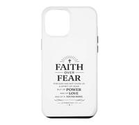 Faith Over Fear Christian Bible Verse 2 Timothée 1:7 Coque pour iPhone 12 Pro Max