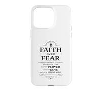 Faith Over Fear Christian Bible Verse 2 Timothée 1:7 Coque pour iPhone 15 Pro Max