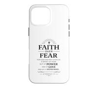 Faith Over Fear Christian Bible Verse 2 Timothée 1:7 Coque pour iPhone 16 Pro Max