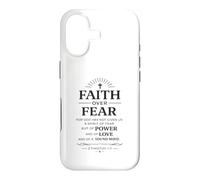 Faith Over Fear Christian Bible Verse 2 Timothée 1:7 Coque pour iPhone 17