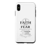 Faith Over Fear Christian Bible Verse 2 Timothée 1:7 Coque pour iPhone XS Max