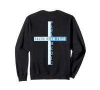 Faith Over Fear Christian EMT First Responder Art AU Dos Sweatshirt