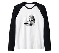 Faith Over Fear Christian Lamb Vintage Influenced Manche Raglan